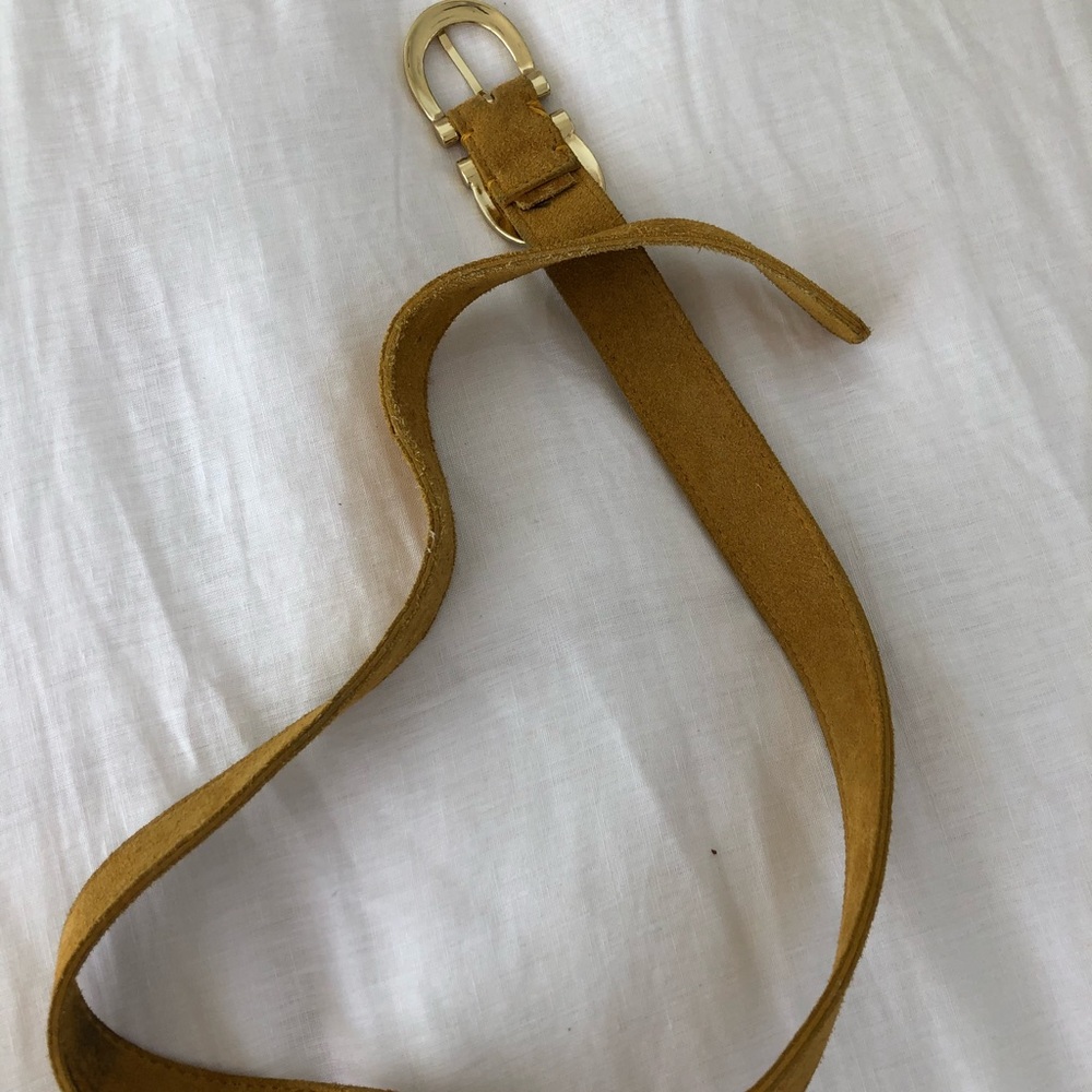 Mustard yellow free people belt